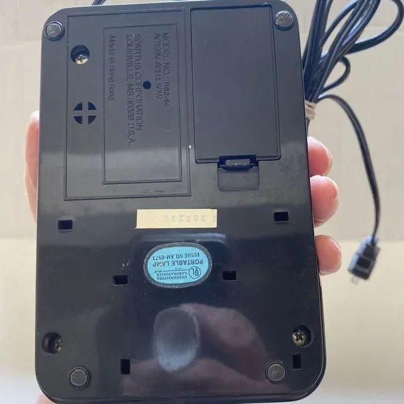 VTG Spartus Model 1182-64 Desk Lamp Digital Alarm Clock Gooseneck Light Black - Picture 8 of 9